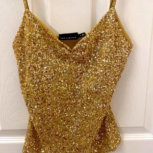 Gold Sequin camisole. Small